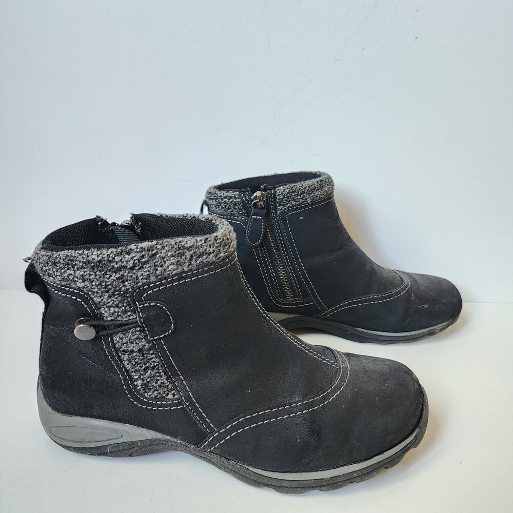 Eastland Bridget Boots Womens Size 7.5M Black Casual Side Zip Ankle Booties READ
